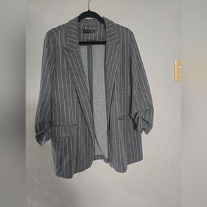 Black Tape Charcoal Pinstripe Women's Blazer